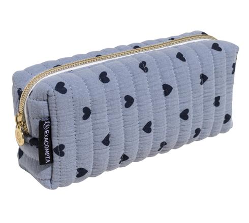 Exacompta Hearts Rectangle Cotton Pencil Case