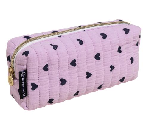 Exacompta Hearts Rectangle Cotton Pencil Case