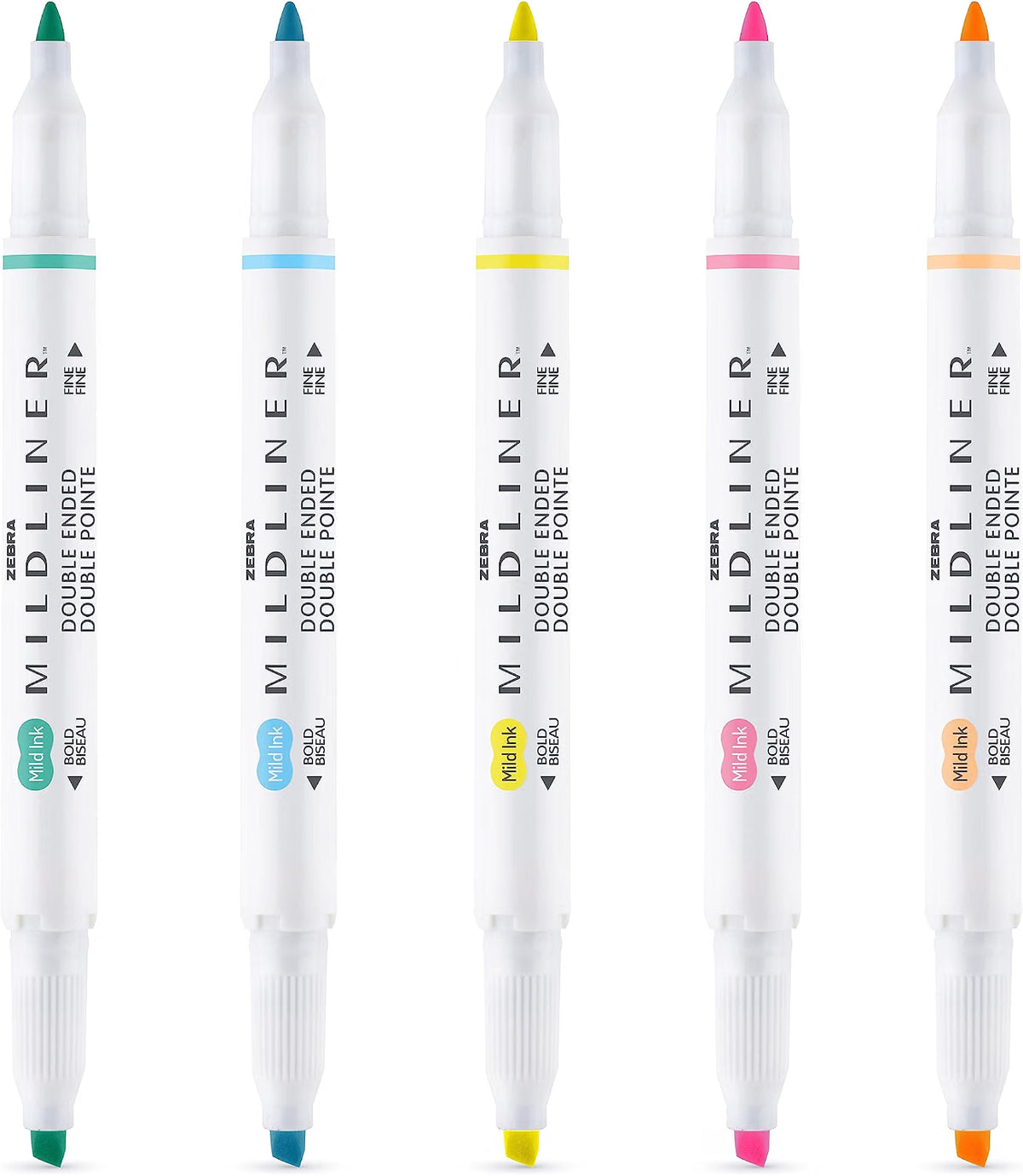 Zebra Pen Mildliner Dual Tip Highlighter/Marker Pens 5pk