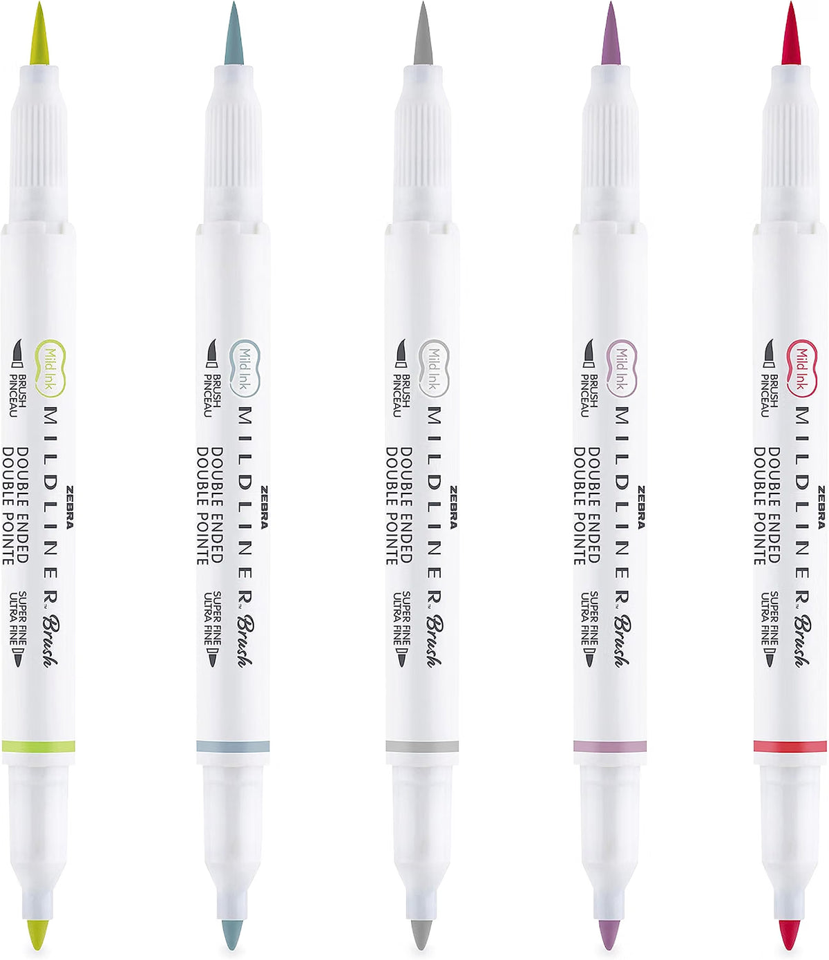 Zebra Pen Mildliner Dual Tip Highlighter/Marker Pens 5pk