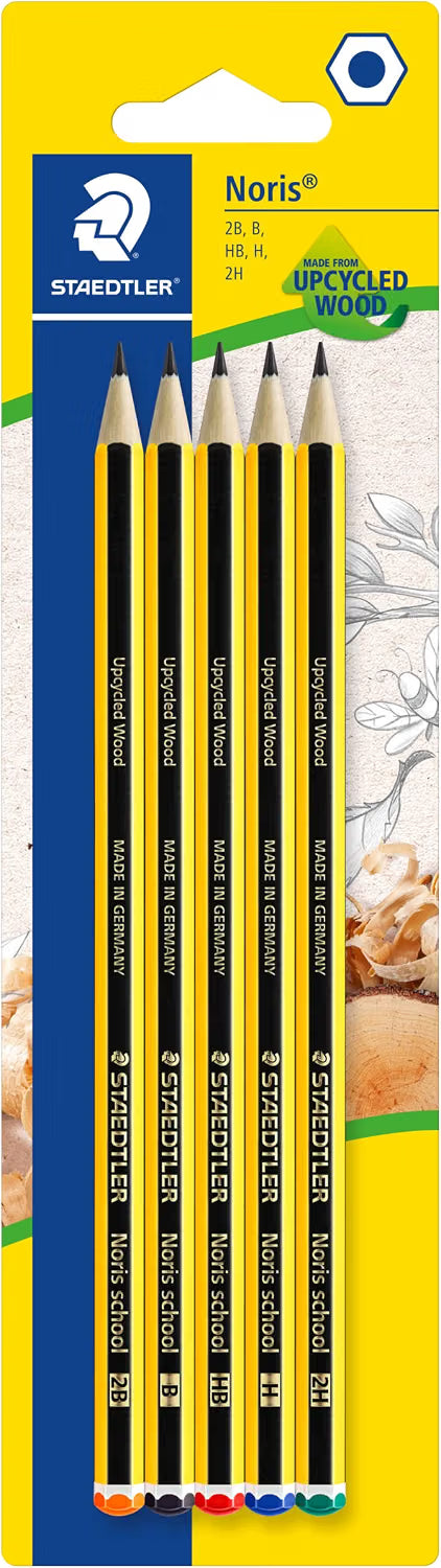 Staedtler Noris 121 Graphite Pencils - Assorted Degrees 5pk