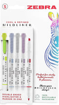 Zebra Pen Mildliner Dual Tip Highlighter/Marker Pens 5pk