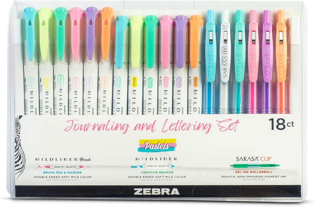 Zebra Pen Journaling & Lettering Stationery Set 18pk