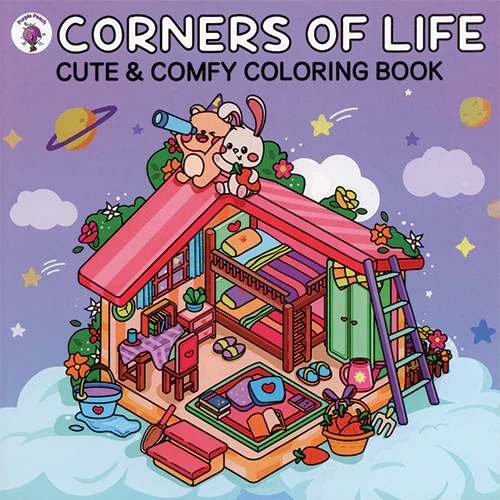Corners Of Life Cute & Comfy Colouring Book