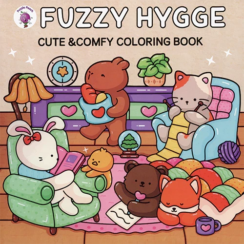 Fuzzy Hygge Cute & Comfy Colouring Book