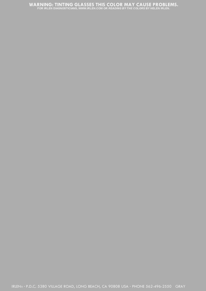 Irlen Institute Coloured Overlay Grey