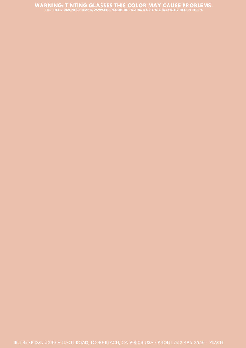 Irlen Institute Coloured Overlay Peach