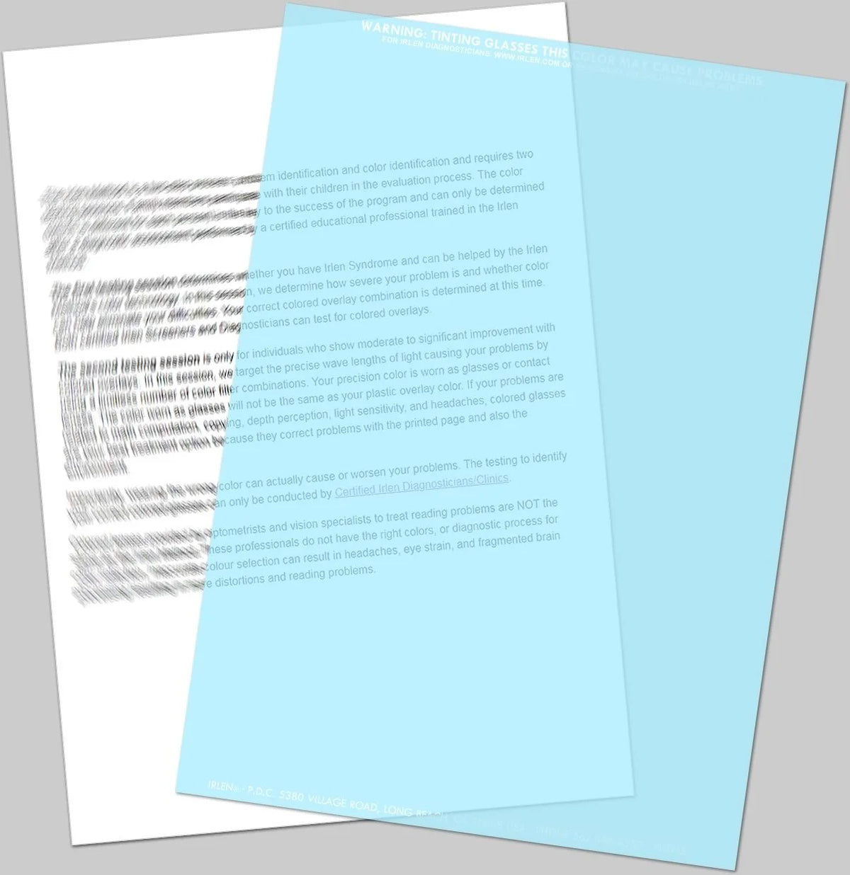 Irlen Institute Coloured Overlay Turquoise