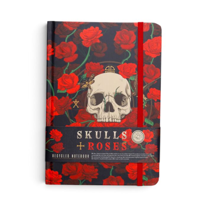 Skulls & Roses Recycled A5 Notebook