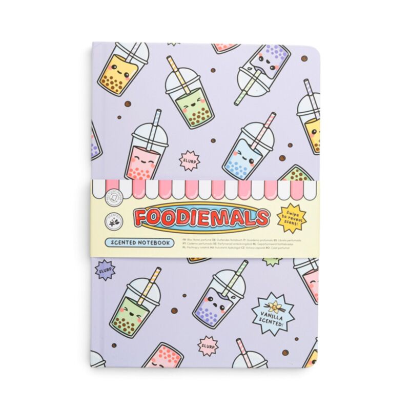 Foodiemals Bubble Tea Recycled Paper A5 Scented Notebook
