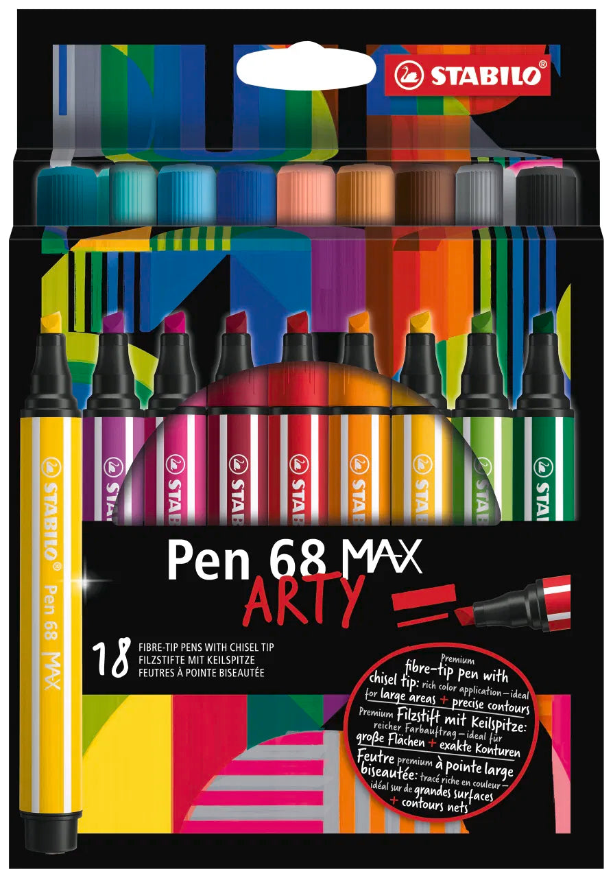 Stabilo Fibre-Tip Pen 68 Max Arty Chisel Tip