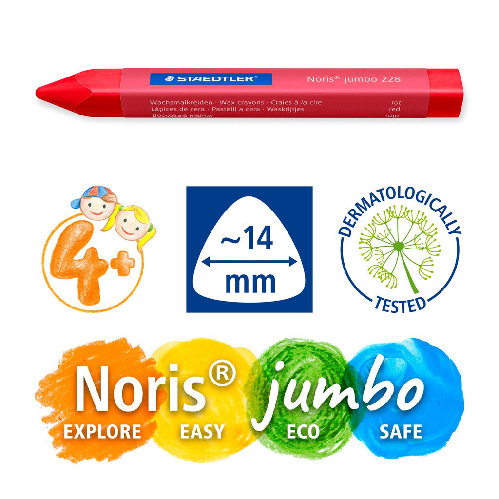 Staedtler Noris Jumbo Wax Crayons 12 Pack