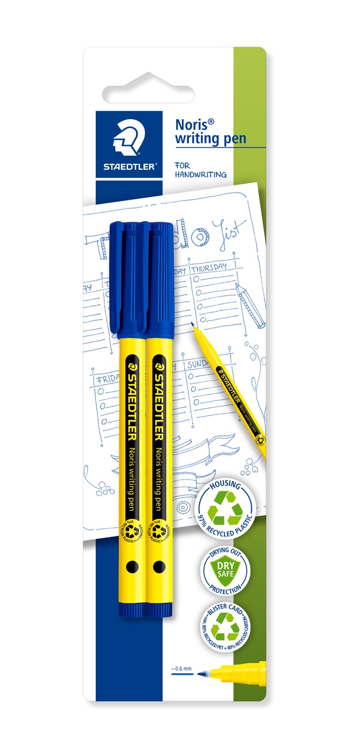 Staedtler Noris Writing Pen 2pk
