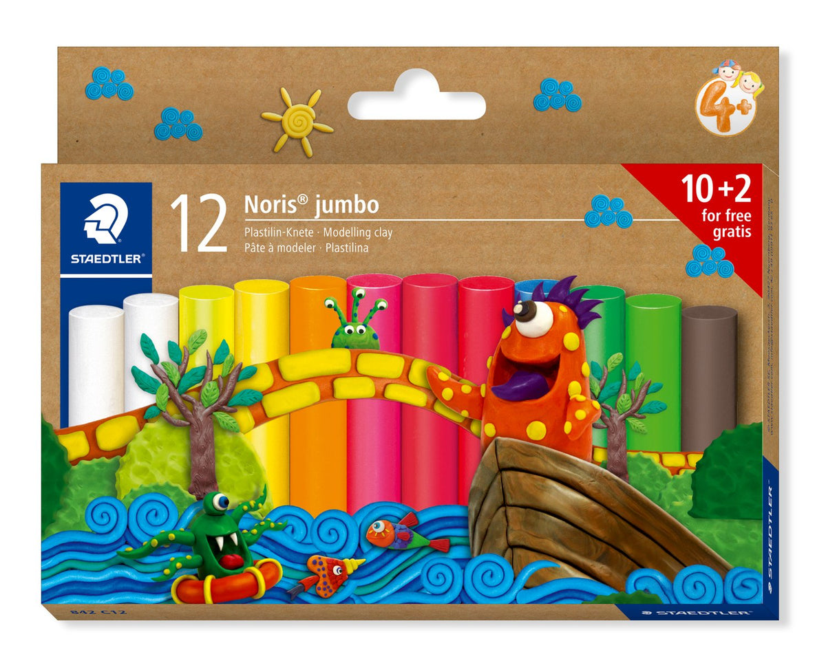Staedtler Noris Jumbo Modelling Clay 12 Pack